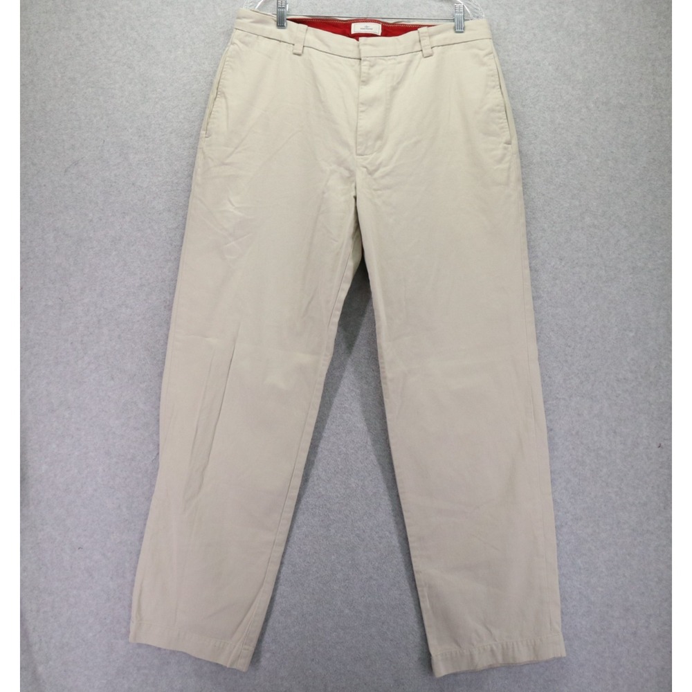 Dockers Pants Mens 34x34 Relaxed Fit Khaki Business Casual Flat Front Beige